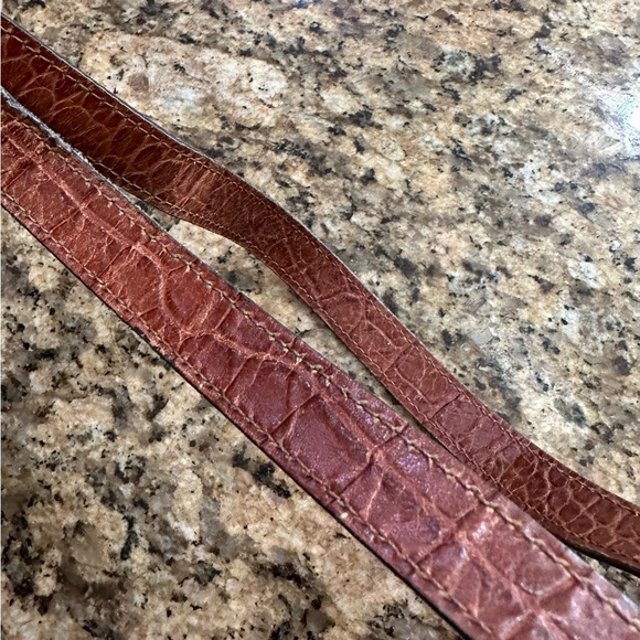 Vintage Cristian of Italy Embossed Croc Style Leather Bucket Bag - Picture 14 of 14